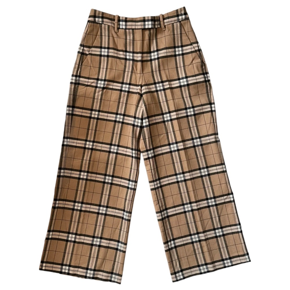 GANT Beige Check Plaid Slacks